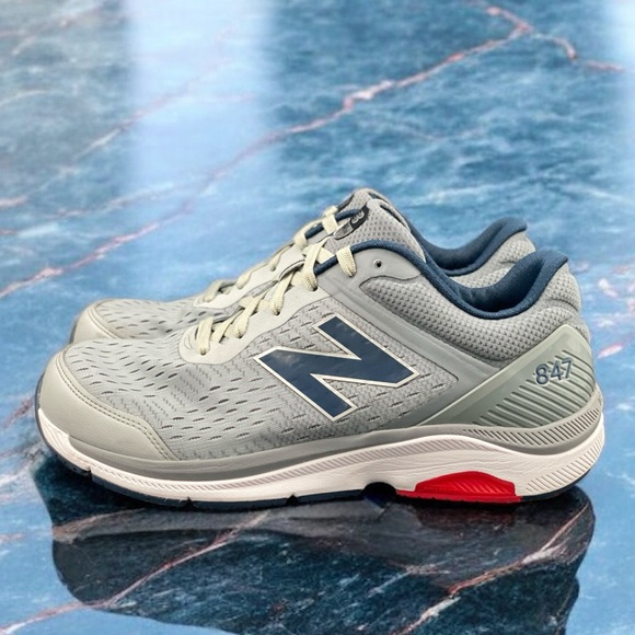 New Balance 847 v4 Walking Shoes Men’s 11.5 2E Wide Gray Navy Red  Stability - Picture 7 of 11